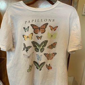 UO short sleeve t-shirt, butterfly graphic tee
